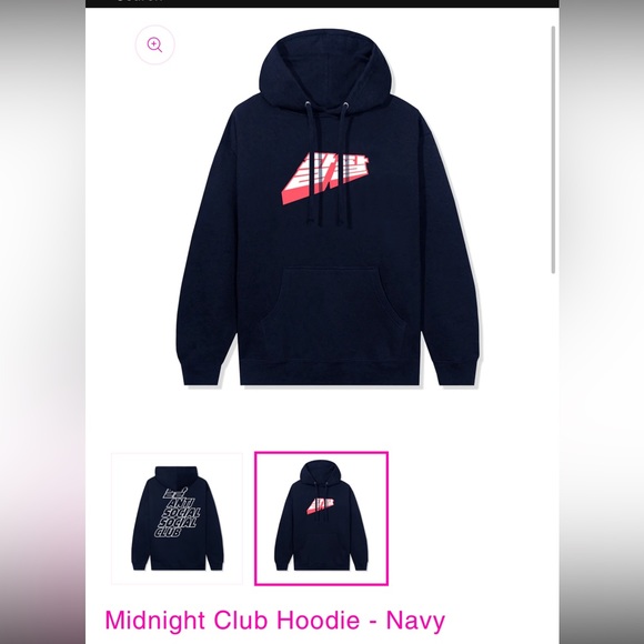 NWT Sold out Anti Social Social Club (ASSC) X Midnight Games Unisex Hoodie XS - Picture 3 of 7